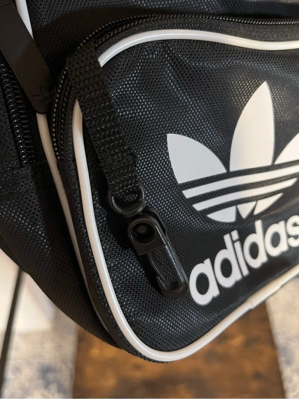 adidas Black and White Small Backpack with Bold Logo - Picture 3 of 6